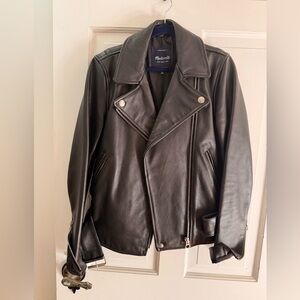 Madewell Black  Leather Moto Jacket